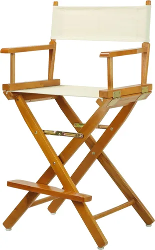 Miniatura 7 de Casual Home - Silla de director de 24 in, marco de roble miel, con lona color verde cazador, altura de mostrador Marco de roble miel - Madera maciza