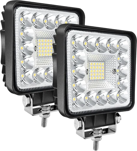Miniatura 9 de Luces LED para tractor de 4 pulgadas con forma de cubo de 12 V, 120 W, luces antiniebla para camiones, barcos, SUV