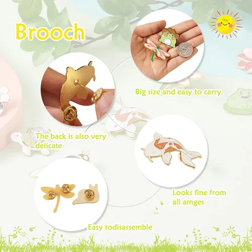 Miniatura 120 de Pandahall - Broches esmaltados de aleación con varios temas, broche de solapa, juego de pines esmaltados