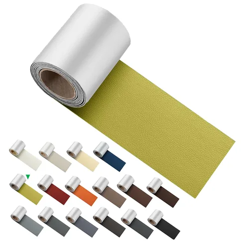 Miniatura 17 de ILOFRI Cinta de Parche de Reparación de Cuero 3x60 pulgadas, Respaldo de Fuerte Adhesión Autoadhesivo Kit de Reparación de Vinilo y Cuero para Sofá