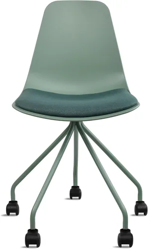 Miniatura 4 de 2xhome Bonita silla de escritorio minimalista Sin brazos, ruedas rodantes, espacio pequeño, diseño delgado Niños, adolescentes, sala de estar