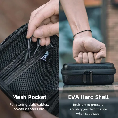 Miniatura 5 de Osmo Pocket 3 Mini Case, bolsa protectora de almacenamiento de PU portátil para DJI Osmo Pocket 3 Kit estándar y DJI Osmo Pocket 3 Power Expansion