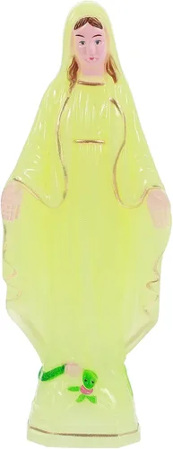 PRETYZOOM Estatua de Virgen María iluminada de 6 pulgadas, adorno religioso católico luminoso para decoración del hogar y decoraciones de iglesia de