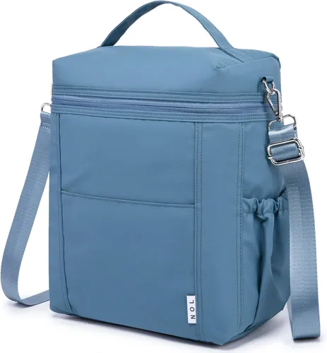 Miniatura 41 de NOL Natural Organic Lifestyle - Loncheras aisladas para mujer, bolsa enfriadora, ligera, de nailon, impermeable, para el trabajo