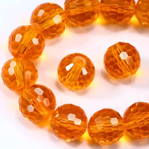 Miniatura 40 de Dowarm 150 PIEZAS Cuentas de cristal de vidrio redondas de 6 mm para hacer joyas, cuentas facetadas de cristal rondelle espaciadoras de color azul