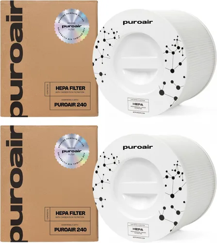 PuroAir Filtro de repuesto 240 – Repuesto de filtro auténtico Puro Air 240 – Filtro HEPA oficial PuroAir con filtros CarbonTech 99.9% de polen,