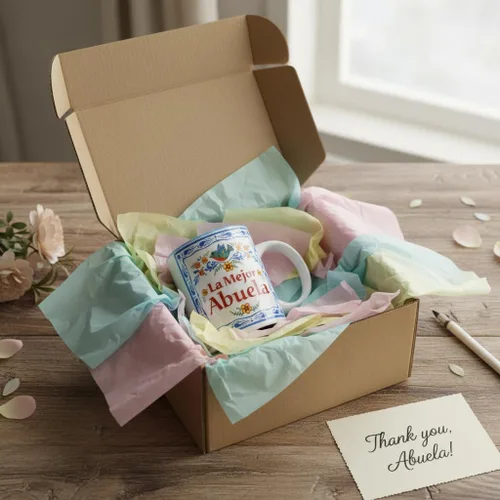 Miniatura 8 de Taza La Mejor Abuela – Regalos únicos de Abuela en español – Taza de cerámica duradera de 12 onzas con esmalte azul – Mejor abuela
