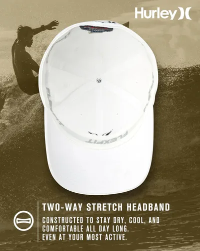 Miniatura 129 de Hurley Gorra de béisbol para hombre - Flexfit - Gorras de béisbol ajustadas para hombre (tamaños: S-XL)