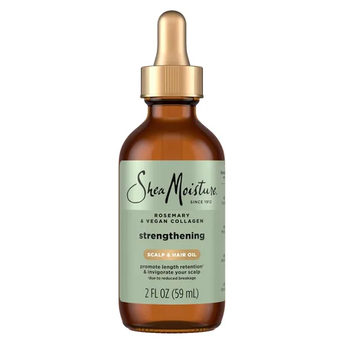 Aceite para el cuero cabelludo y el cabello Shea Moisture de romero y vegano colágeno para proteger el cuero cabelludo y fortalecer el cabello con