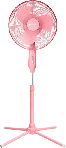 Miniatura 13 de Comfort Zone CZST161BTEBK Ventilador de pie oscilante de 16 pulgadas, opciones de 3 velocidades, cabezal oscilante de 90 grados, altura y Negro