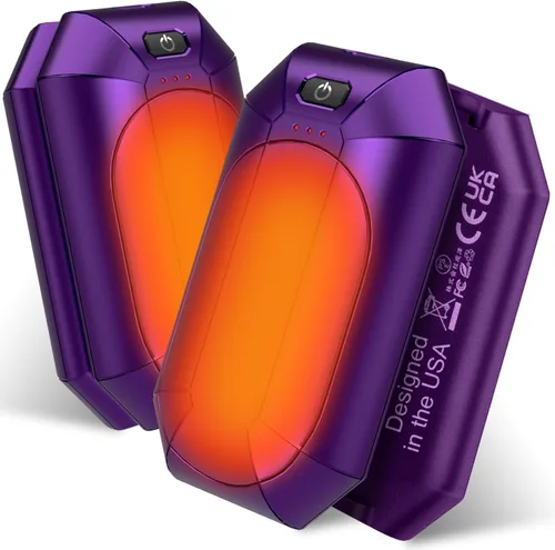 Calentadores de manos AI recargables, paquete de 2, calentador de manos eléctrico recargable portátil, calentador de manos eléctrico de larga
