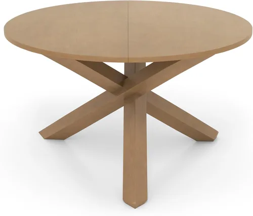 Miniatura 13 de Giantex Mesa de comedor redonda de 36" para 4, mesa de cocina estilo granja con patas de madera de goma, almohadillas ajustables para pies, mesas