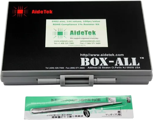 Miniatura 6 de AideTek Resistencia de montaje en superficie de tamaño 0402 144 valores, 100 unidades/valor 1% Kit de resistencias de muestra distribuido en caja