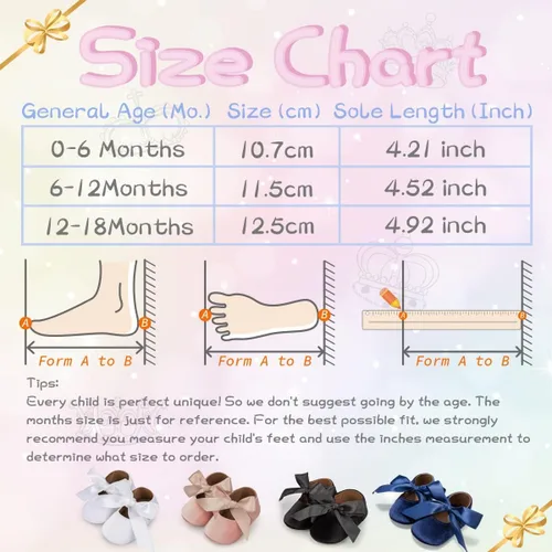 Miniatura 6 de KIDSUN Zapatos Mary Jane para bebés y niñas, suela de goma antideslizante, zapatillas de ballet para vestido de princesa, zapatos de boda, zapatos