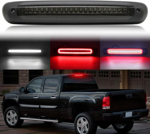 Tercera Luz de Freno LED Compatible con Silverado Sierra 2007-2013 1500 2500 3500 1500HD 2500HD 3500HD 3ra Luz de Freno, Luz de Parada Central