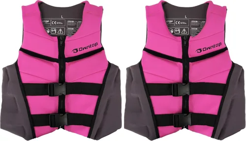 Miniatura 11 de Owntop Chaleco de natación para niños jóvenes Ligero y de secado rápido Hebillas ajustables y cremallera Kayak, entrenamiento de natación