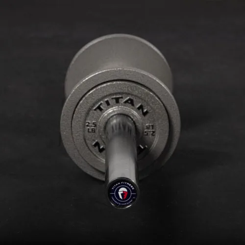 Miniatura 3 de Titan Fitness Barra de mancuernas olímpica cargable de 36 pulgadas, capacidad de 400 libras, mango moleteado para entrenamiento de fuerza