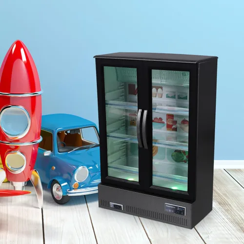 Miniatura 3 de Zerodeko Refrigeradores de casa de muñecas, refrigerador en miniatura, refrigerador de plástico en miniatura de simulación, nevera portátil