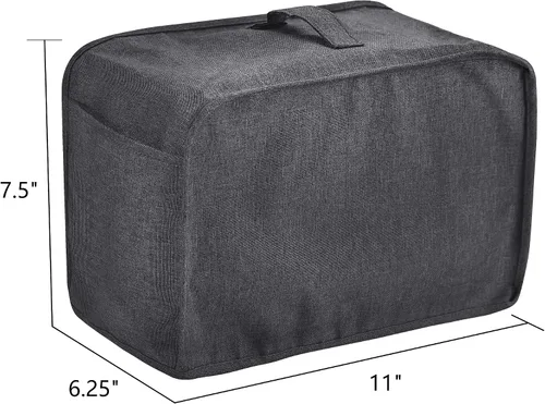 Miniatura 5 de Funda para tostadora con 2 bolsillos, puede contener cuchillos esparcidores de mermelada y pinzas para tostadora, funda para electrodomésticos
