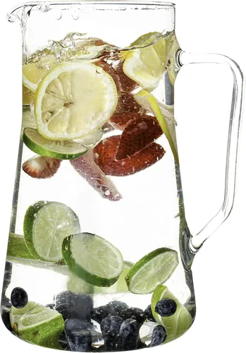 Miniatura 10 de Simax - Jarra pequeña de vidrio de borosilicato de 16 onzas con asa - Jarra Montessori para niños con boquilla para jugo de naranja, leche, té