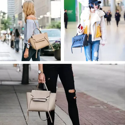 Miniatura 5 de POPSEWING Kit de bolsa de cuero para bricolaje, bolsa de cinturón de diseñador para mujer, bolso de hombro para adultos, kit de fabricación