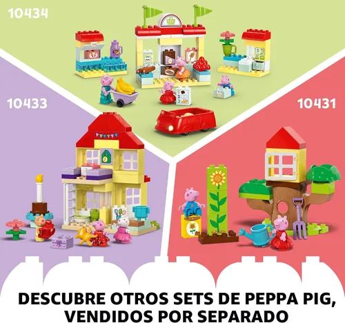 Miniatura 6 de LEGO DUPLO Peppa Pig - Juguete de baño de viaje en barco, juego de aprendizaje de bloques de construcción para niños preescolares con 2 figuras