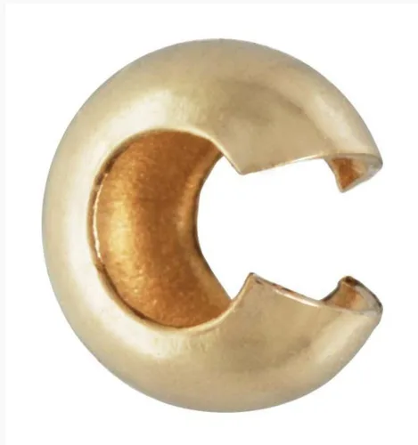 Miniatura 5 de 100 piezas Cubiertas de Nudo de Cuentas Engarzadas 5mm (0.2 pulgadas) Tapas de Extremo Chapadas en Oro Amarillo 18K Cobre Latón para Manualidades