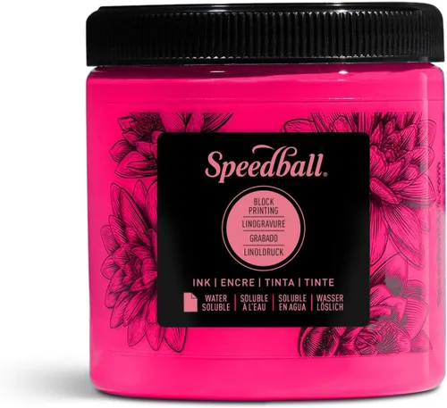 Miniatura 18 de Speedball Tinta de impresión en bloque soluble en agua 3815 – Color intenso con acabado satinado AP no tóxico 8 onzas líquidas, peltre