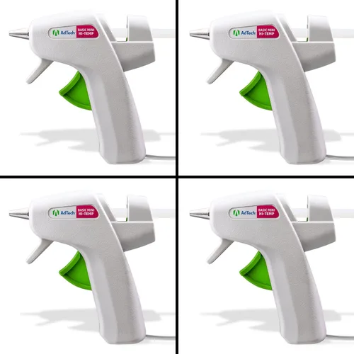 AdTech Pistola de pegamento caliente de tamaño mini de alta temperatura, 4 unidades