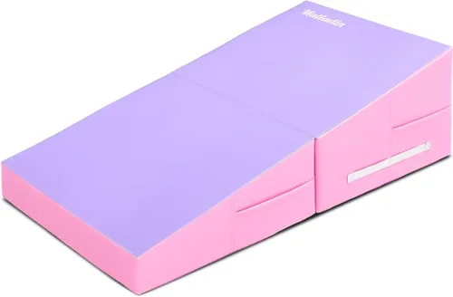 Miniatura 6 de Matladin Colchoneta de Volteretas de 48"x24"x14" - Colchoneta Plegable de Gimnasia Cuña de Queso para Niños, Niñas Entrenamiento en Casa