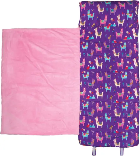 Miniatura 14 de Stephen Joseph, Tapete estampado para siesta para niños pequeños con manta suave y almohada extraíble para niños y niñas, saco de dormir para Azul