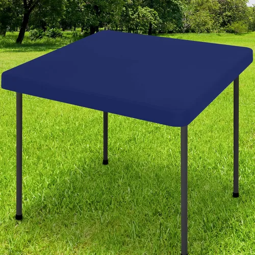 Miniatura 14 de Smiry - Mantel rectangular de vinilo con respaldo de franela elástica ajustada para mesas plegables de 2 pies, manteles impermeables y lavables