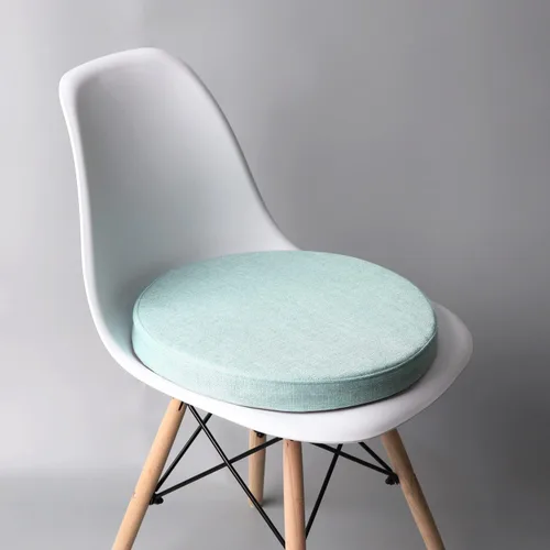Miniatura 12 de Cojín redondo suave para dormitorio, oficina, cocina, comedor, cojín antideslizante para silla y cojín de asiento de 14 pulgadas, negro (YZ210918)