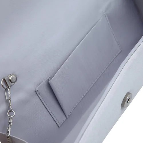 Miniatura 12 de Elegante bolso de noche plisado de satén y solapa de cristal - Disponible en diferentes