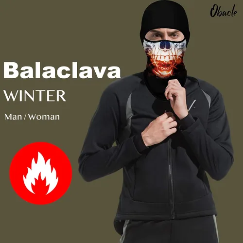 Miniatura 224 de Obacle Pasamontañas para hombres y mujeres, para invierno, clima frío, esquí, ciclismo, caza