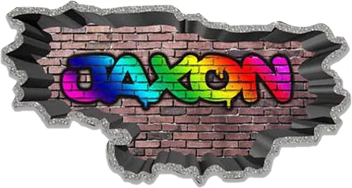 Miniatura 20 de Calcomanía de pared de graffiti con borde de hormigón profundo, calcomanía de vinilo personalizada (MYS107-S)