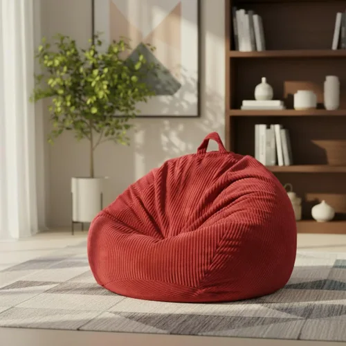 Miniatura 20 de ZhenLives Funda para puf de almacenamiento de animales de peluche, solo funda (sin relleno), organizador de juguetes de pana, para asiento con cojín