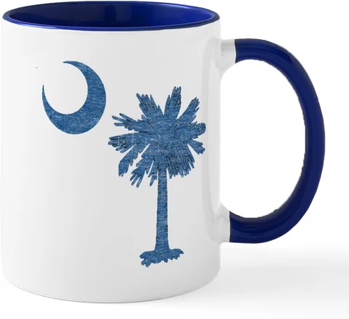 Miniatura 31 de CafePress Taza de café de cerámica de 11 oz (11.0 fl oz) de la bandera de Carolina del Sur Taza con la bandera de Carolina del Sur