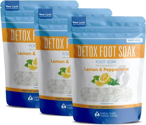 Miniatura 8 de Detox - Remojamiento para pies (2 libras) de sal de Epsom con aceites esenciales de limón y menta