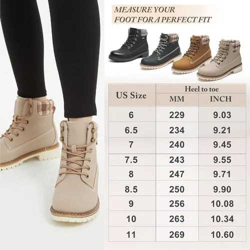 Miniatura 5 de Kkyc Botas de senderismo para mujer antideslizantes botas casuales.