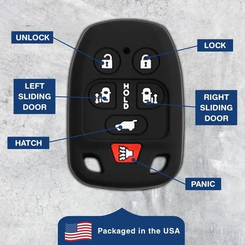Miniatura 6 de KeyGuardz - Carcasa exterior de goma suave para llave de coche, 6 botones, para Honda Odyssey N5F-A04TAA