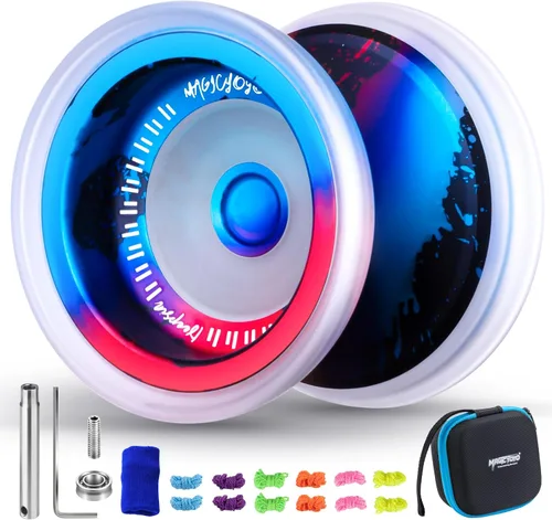 Miniatura 13 de MAGICYOYO Yoyo Sensible para Niños de 8 a 12 años, Paquete de 2 Yoyos, Truco Profesional de Girar con Dedo para Avanzados, Yoyo de Metal de Doble