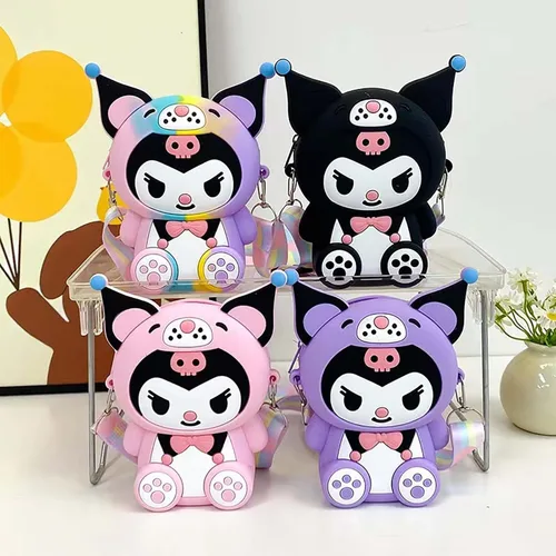 Miniatura 7 de CZZLYJ Kuromi Kuromi Bag Kuromi de dibujos animados Kawaii Bolso de hombro lindo Kuromi Wallet My Melody Anime Monedero Regalos de cumpleaños, Negro