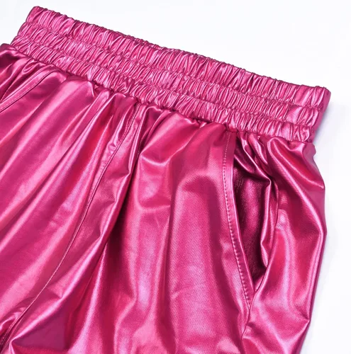 Miniatura 4 de Perfashion - Shorts metálicos brillantes para mujer
