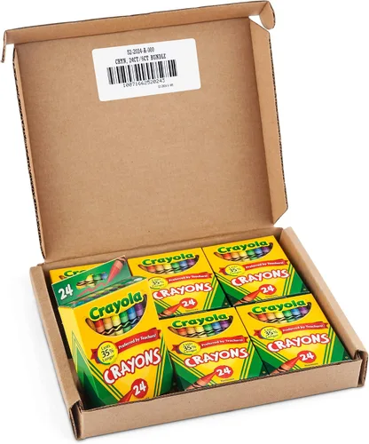 Miniatura 6 de Crayola Crayones - Suministros escolares a granel para niños, caja de crayones de 24 unidades (paquete de 6), colores surtidos