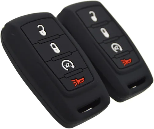 Miniatura 2 de Zorratin Funda protectora de silicona para llavero remoto para Ram 1500 2500 3500 2019 2020 2021 2022 2023 2024 2025 4 botones