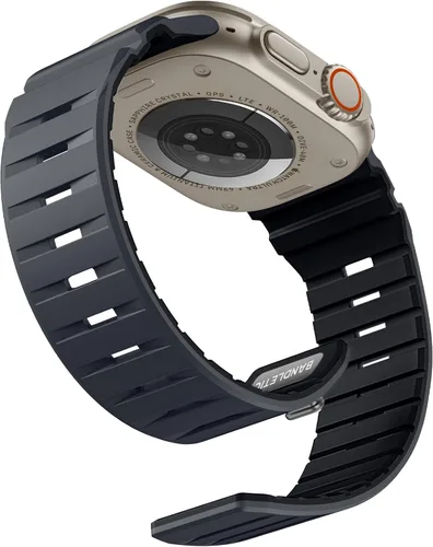 Miniatura 16 de Bandletic Magnetic Watch band Compatible with Apple Watch Bands - Magnet Bands 49mm 46mm 45mm 44mm 42mm Men Women, Rugged Silicone Strap for iWatch