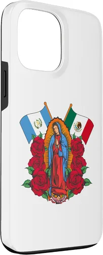 Miniatura 3 de Funda para iPhone 13 Pro Max Virgen de Guadalupe con bandera de Guatemala y México