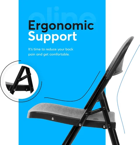 Miniatura 5 de Oline Silla Plegable, Sillas Plegables de Plástico para Interior y Exterior, Comerciales, Apilables, Plegables, para Invitados, para Eventos