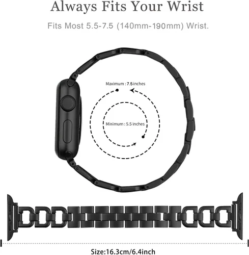 Miniatura 4 de Compatible con Apple Watch Band de 38 mm, 40 mm, 41 mm, 42 mm, 44 mm, 45 mm, 46 mm, 49 mm, correa para mujer para iwatch Series 11 10 9 8 7 6 5 4 3